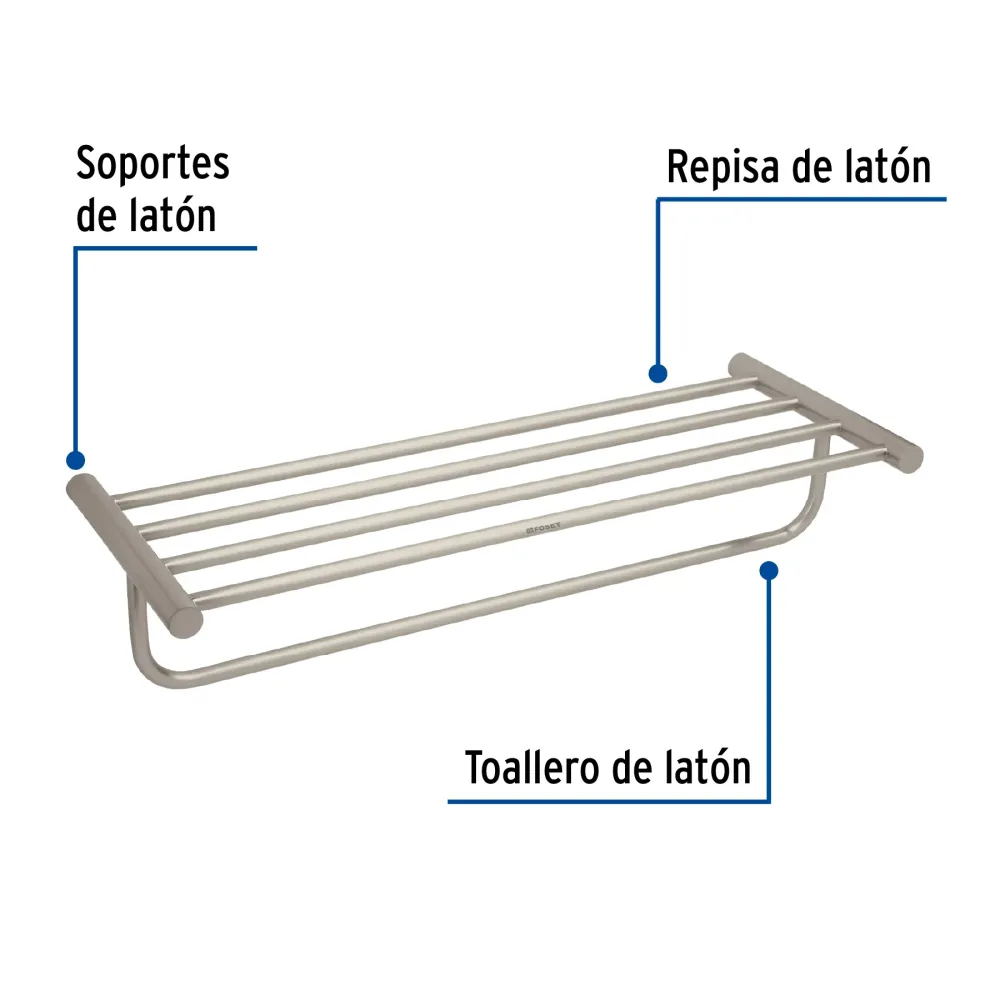 Toallero repisas portatoalla, satinado, línea Element para Regalo de Hogar