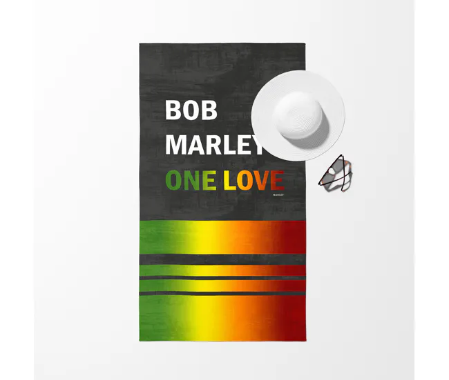MARLEY - Toalla Playa - Microalgodón premium -75x150 cm - Construido en Españ - ONE LOVE para Gimnasio