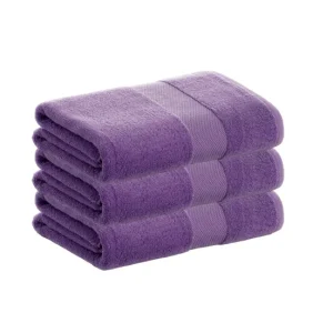 Pack 3 Toallas Malva Ducha de Algodón Donegal 70x140 cm Algodón 100% de 500gr/m2 de Calidad con Secado extra-rápido y de t...