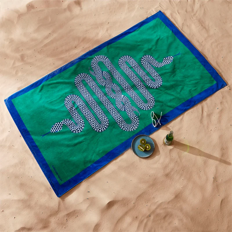 Snake Printed Beach Towel