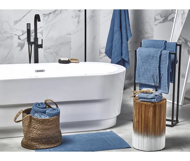Toalla de Baño Absorbente Conjunto de 11 toallas de algodón azul AREORA