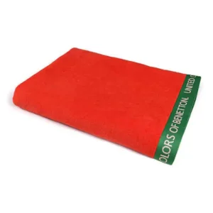 Toalla de Baño Absorbente Toalla de Playa Benetton Arcoíris Rojo (160 x 90 cm)