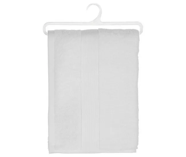 Toalla de Baño Grande Toalla de baño Atmosphera Algodón Blanco 450 g/m² (70 x 130 cm)