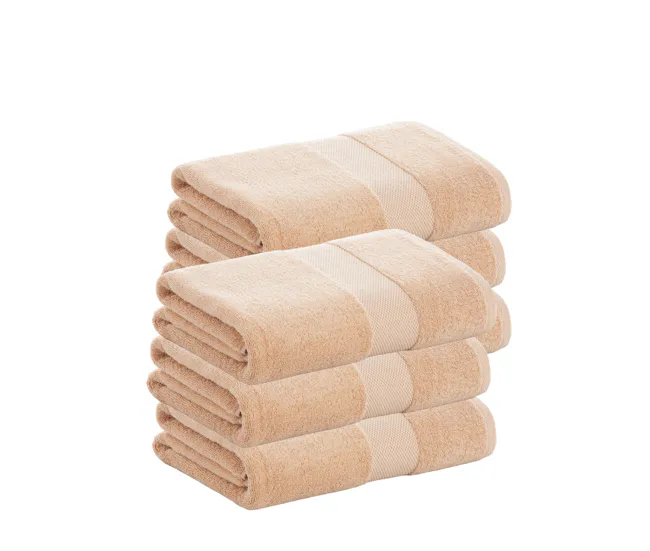 Toalla de Baño de Peso Medio Pack 6 Toallas Hueso Lavabo de Algodón Donegal 50x100 cm Algodón 100% de 500gr/m2 de Calidad...