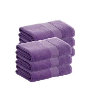 Toalla de Baño de Peso Medio Pack 6 Toallas Malva Lavabo de Algodón Donegal 50x100 cm Algodón 100% de 500gr/m2 de Calidad...