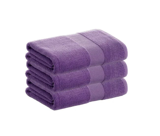 Toalla de Felpa Pack 3 Toallas Malva Ducha de Algodón Donegal 70x140 cm Algodón 100% de 500gr/m2 de Calidad con Secado ext...