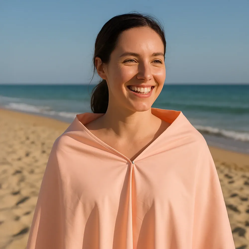 Toalla playa "fucking sand" naranja | Alta Absorción y Suavidad