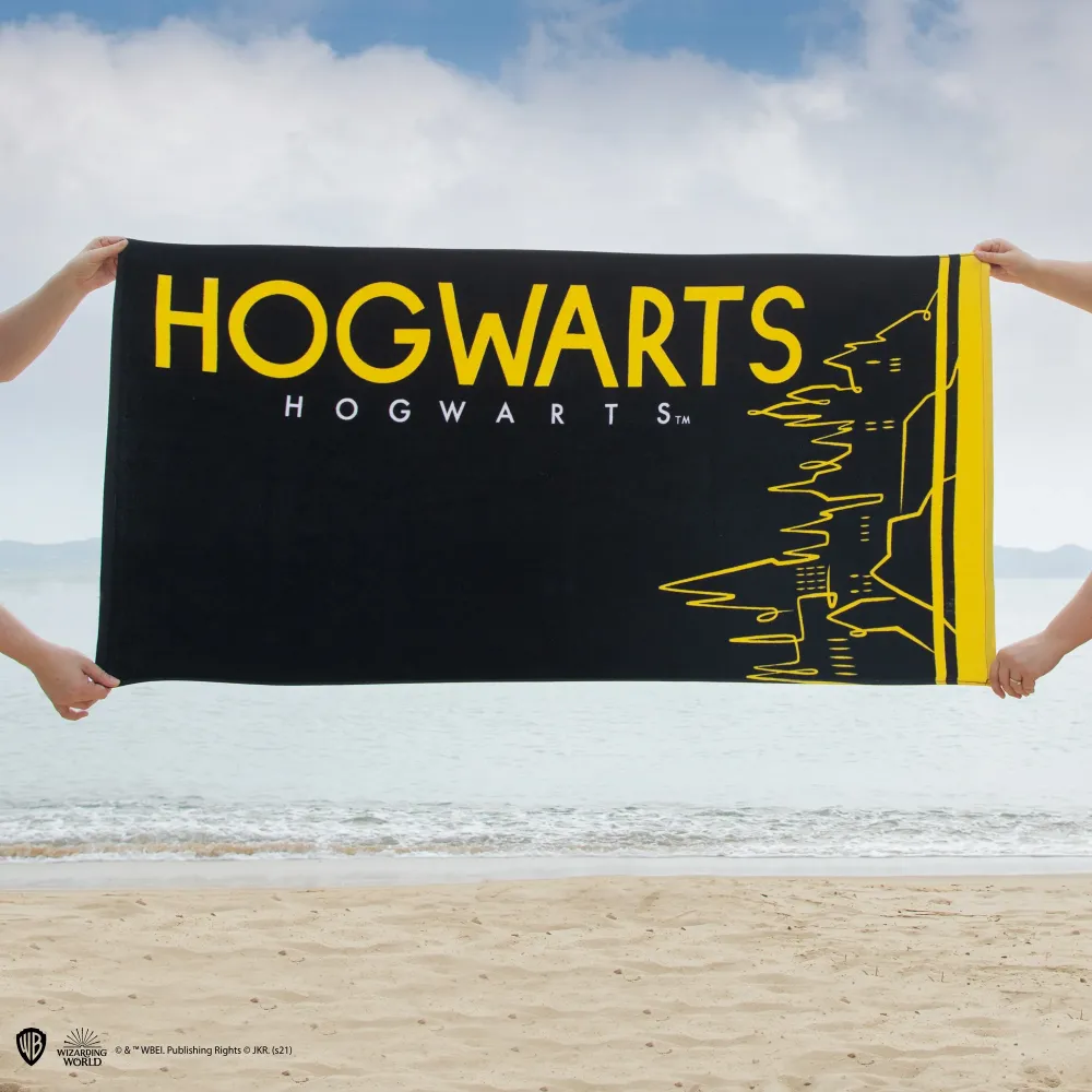 Toalla de playa Hogwarts con Borde Bordado