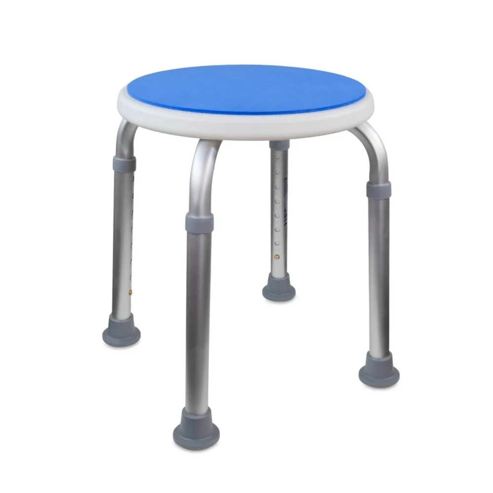 Algodón Egipcio Premium Taburete de baño | Altura Regulable | Máx 100 Kg | Conteras y Superficie EVA antideslizante | Foco...